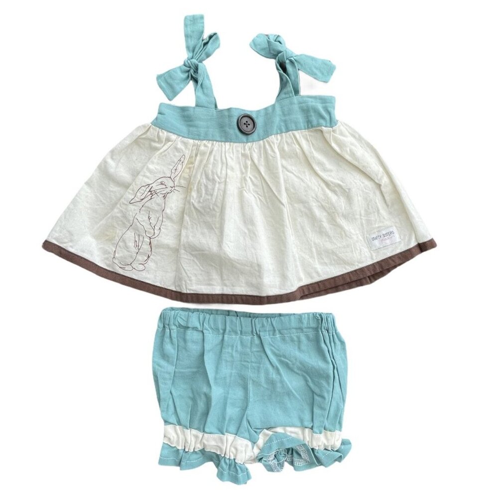 Handmade Crafty Sisters Place Bunny Top And Bloomers